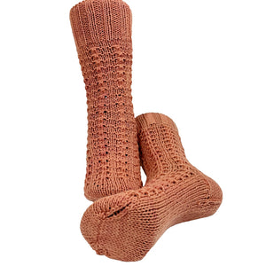 Knitting | Hand-Knit | 100% Wool Socks - Mojopanda Organic Store