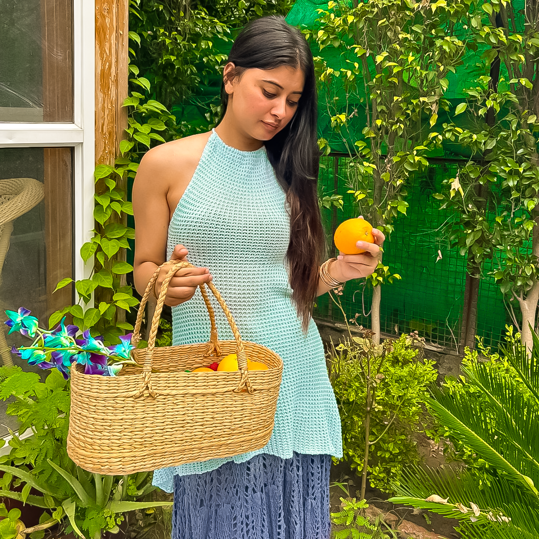 Lorna Crochet Top – Eco-Friendly Handknitted Summer Essential for Women - Mojopanda Organic Store