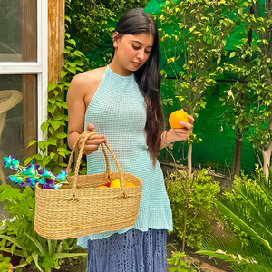 Lorna Crochet Top – Eco-Friendly Handknitted Summer Essential for Women - Mojopanda Organic Store