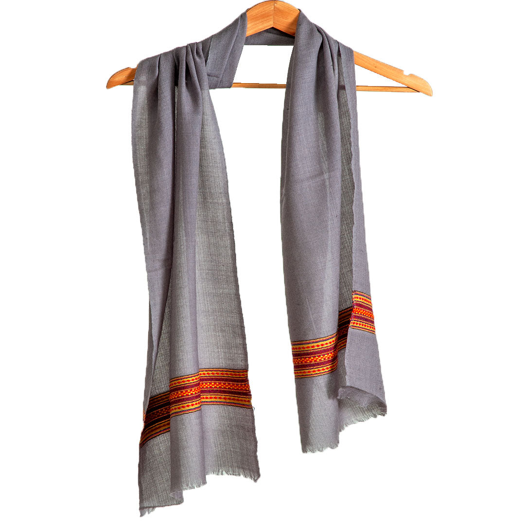 Woolen Mufflers |Beige & Multi | 35x200CM | - Mojopanda Organic Store