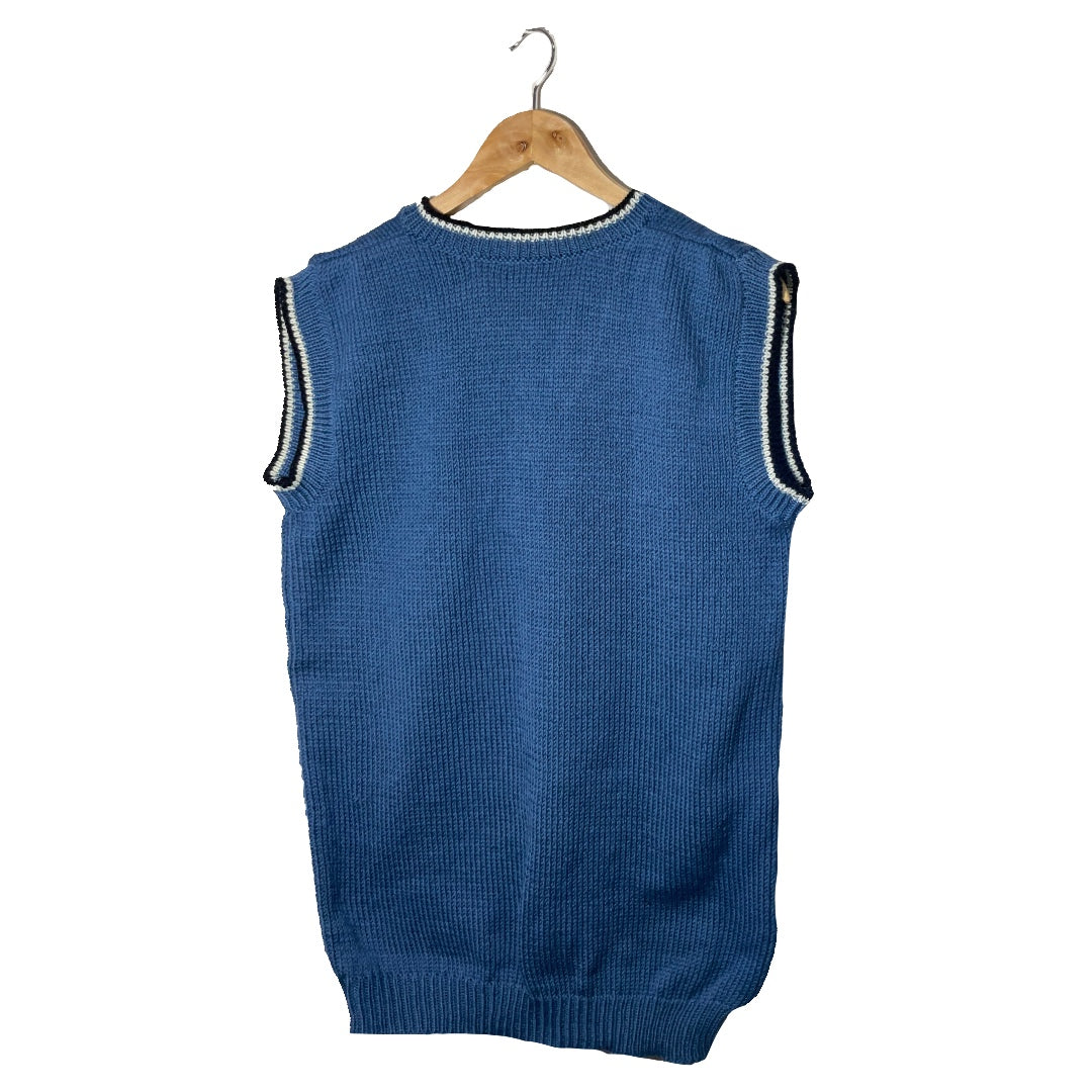 Pullover V - Neck Half Sleeve - Chambray, ivory , Black | For Men | 100% Organic Wool - Mojopanda Organic Store