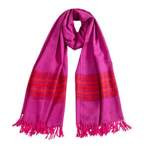 Woolen Stoles & Shawls | Multi | 75x200 CM | - Mojopanda Organic Store