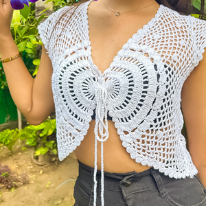 Bramble Top – Eco-Friendly Handknitted Crochet Top for Women | Timeless Design - Mojopanda Organic Store