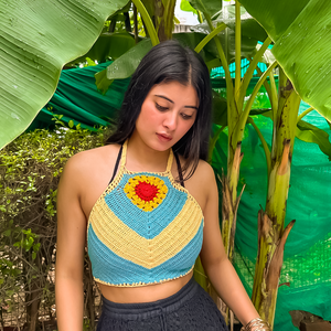 Ailsa Top – Handknitted Eco-Friendly Crochet Top for Women | Timeless Design - Mojopanda Organic Store