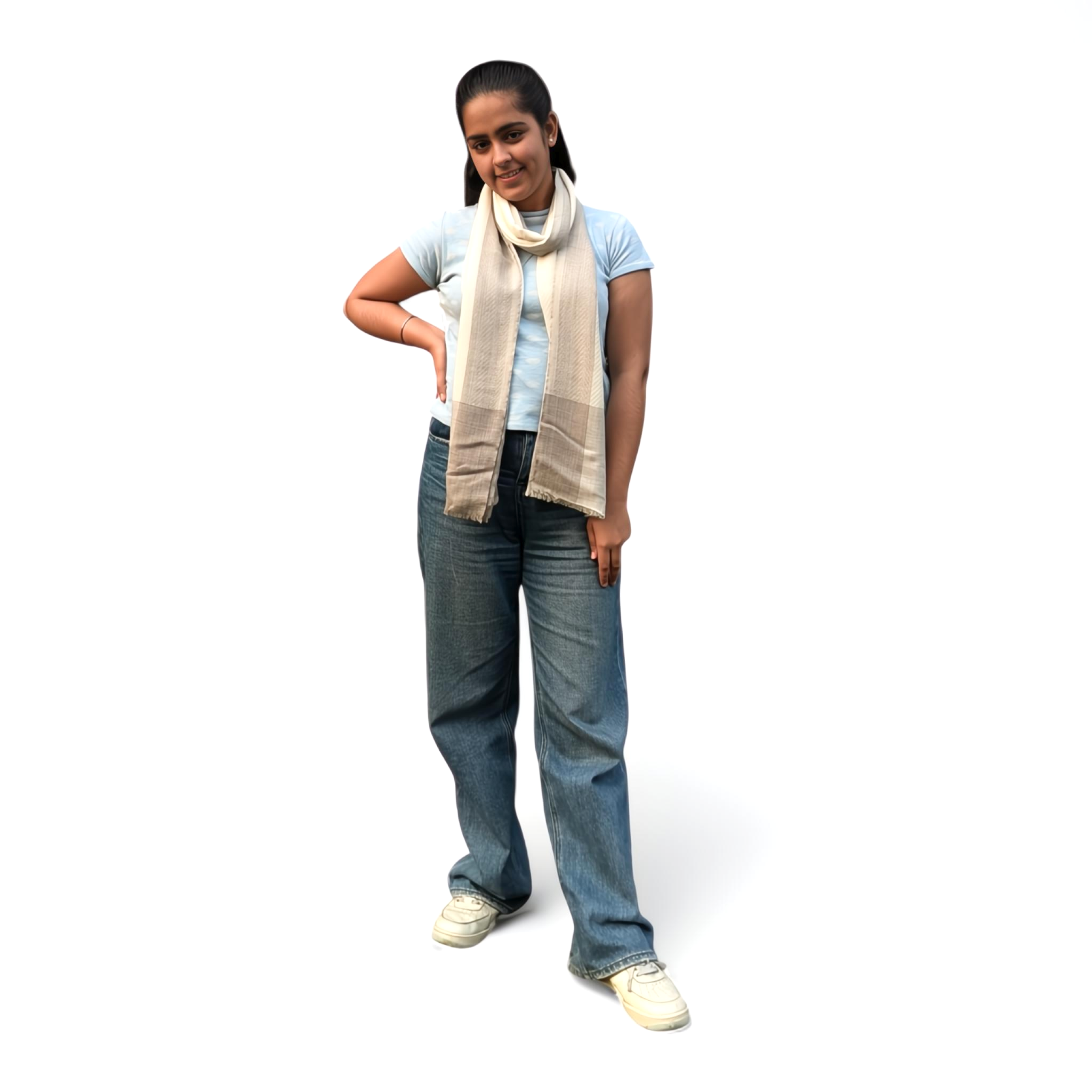 Soft Natural Grey Viscose Stole – Elegant Lightweight Wrap for All Seasons - Mojopanda Organic Store