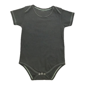 Organic Cotton Romper for infant Black color - Mojopanda Organic Store