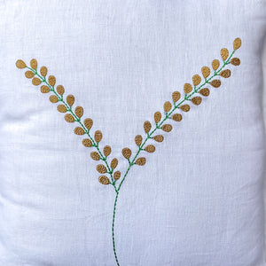 Cushion Cover with Embroidery | 100% Cotton - Mojopanda Organic Store