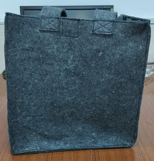 Organic Wool Felt Tote Bag- Grey - Mojopanda Organic Store