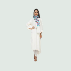 Multicolor Striped Stole | 100% Wool - Mojopanda Organic Store