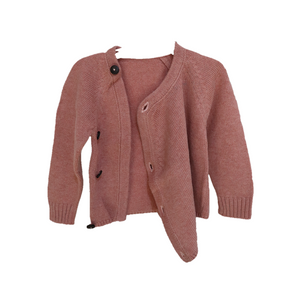Peach Angrakha Sweater for Baby I 100% Organic Cotton - Mojopanda Organic Store
