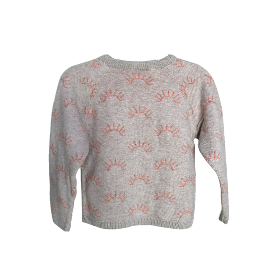 Peach Sunrise Angrakha Sweater for Baby I 100% Organic Cotton - Mojopanda Organic Store