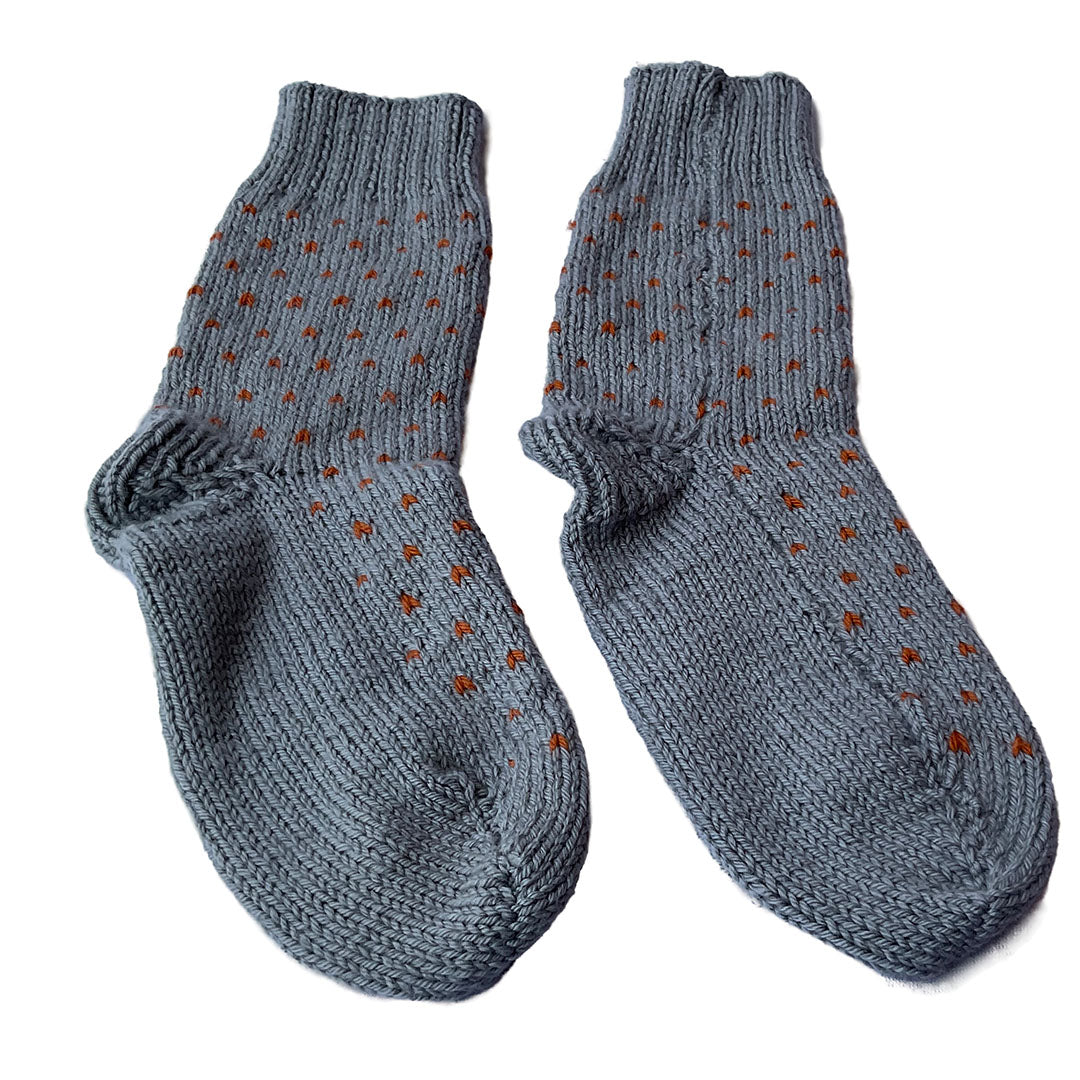 Organic Wool | Socks For Men & Women | Ultimate Grey & Tomato Cream - Mojopanda Organic Store