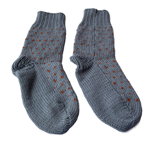 Organic Wool | Socks For Men & Women | Ultimate Grey & Tomato Cream - Mojopanda Organic Store