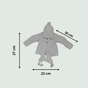 Woolen Hand Knit Baby Cardigan I 100% Organic Yarn - Mojopanda Organic Store