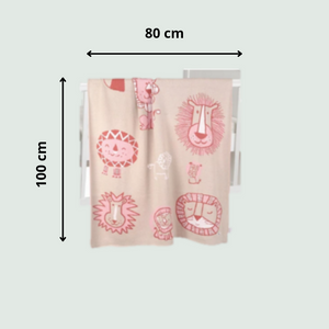 Lions of Africa Knitted AC Blanket/Quilt for Baby | 100% Organic Cotton - Mojopanda Organic Store