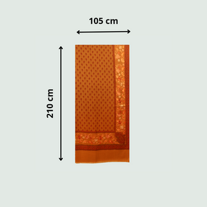 Mustard Floral Odhani | Stoles & Shawls | - Mojopanda Organic Store
