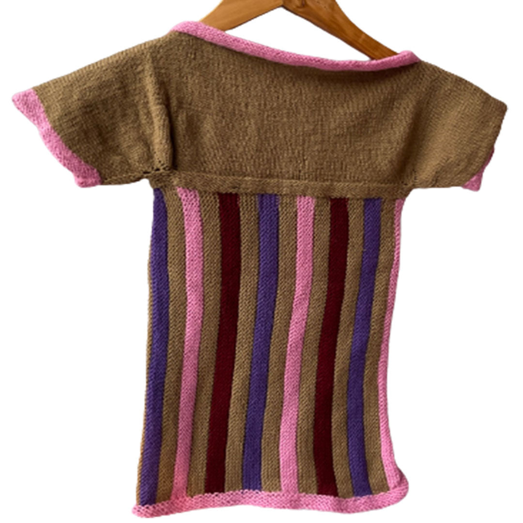 Frock Multi | For Baby Girl | 100% Organic Wool - Mojopanda Organic Store