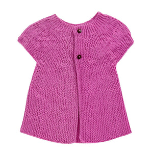 Frock Olive Green, Mustard Yellow & Classic Rose | For Baby Girl | 100% Organic Wool | Size-3 Years - Mojopanda Organic Store