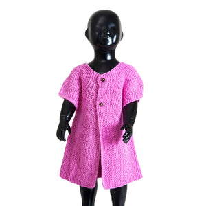 Frock Olive Green, Mustard Yellow & Classic Rose | For Baby Girl | 100% Organic Wool | Size-3 Years - Mojopanda Organic Store