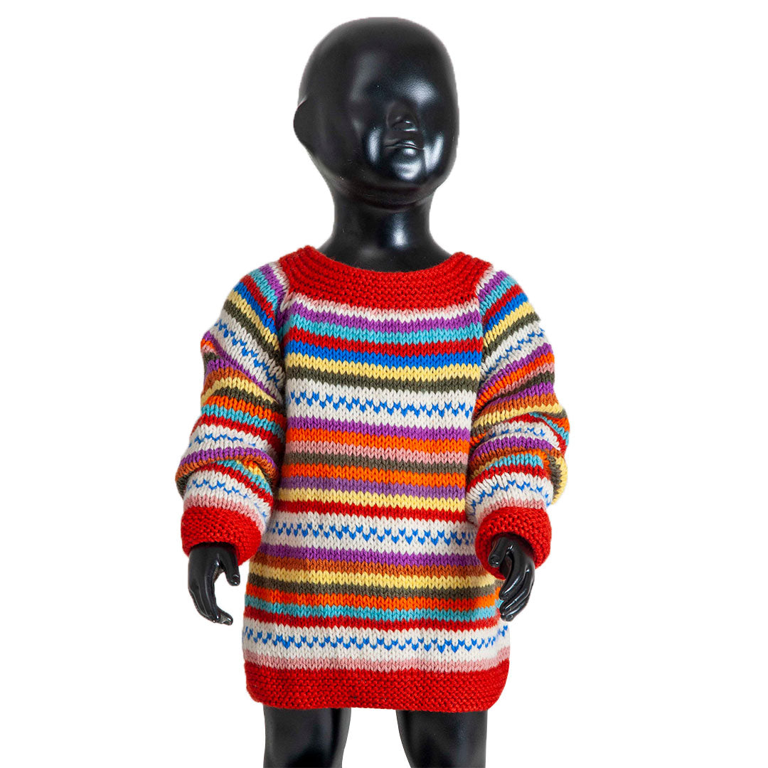 Organic Wool | Pullover | Multi Color - 3 years - Mojopanda Organic Store