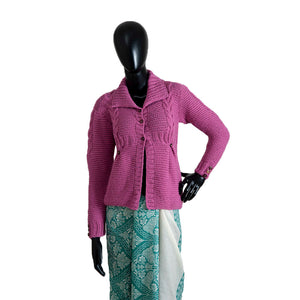 Organic Wool | Cardigan | Mauve Pink - Mojopanda Organic Store