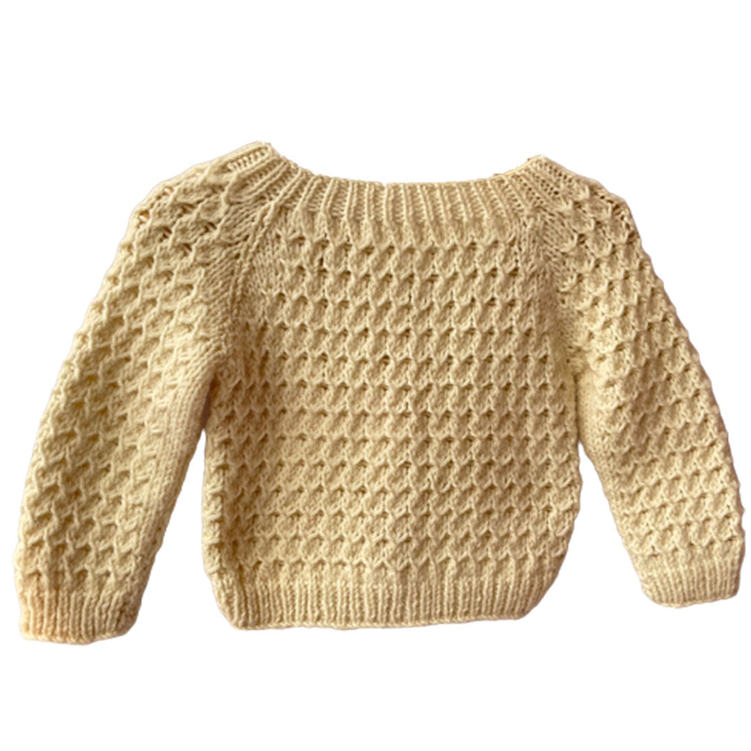Ivory Cardigan for Boys | 100% Organic Wool - Mojopanda Organic Store
