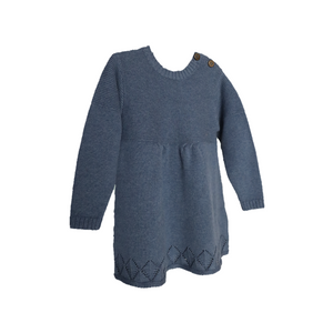 Blue Baby Frock I 100% Organic Cotton - Mojopanda Organic Store