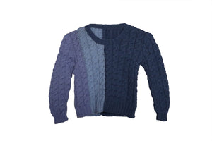 Shades of Grey - Round Neck Pullover I 100% Organic Wool - Mojopanda Organic Store