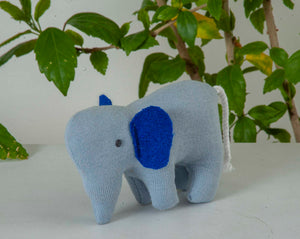 Elephant Soft Toy Sky Blue/ Made In India /Plush/Baby/Soft Toy | 100% Premium Cotton - Mojopanda Organic Store