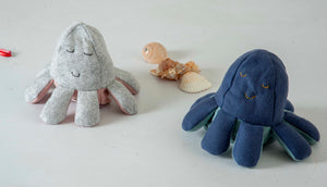 Gift Combo | Net bag | Elephant toy Pair | Reversible Octopus| Taddy | Chocolate - Mojopanda Organic Store