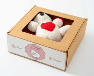 Teddy Bear Hand Knitted Stuffed/Plush/Soft Toy | 100% Organic | Health-pro - Mojopanda Organic Store