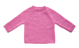 Organic Wool | Pullover | Classic Rose| Size-6 Years - Mojopanda Organic Store