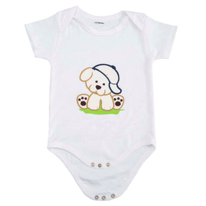 Cute Puppy Printed Romper for Infant baby | 100% Organic Cotton - Mojopanda Organic Store