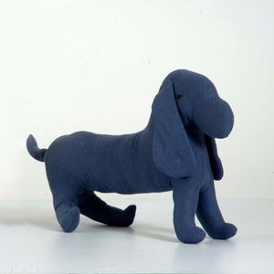 Dog Knitted Dark Blue Stuffed/Plush/Soft Pet Toy | 100% Premium Cotton - Mojopanda Organic Store