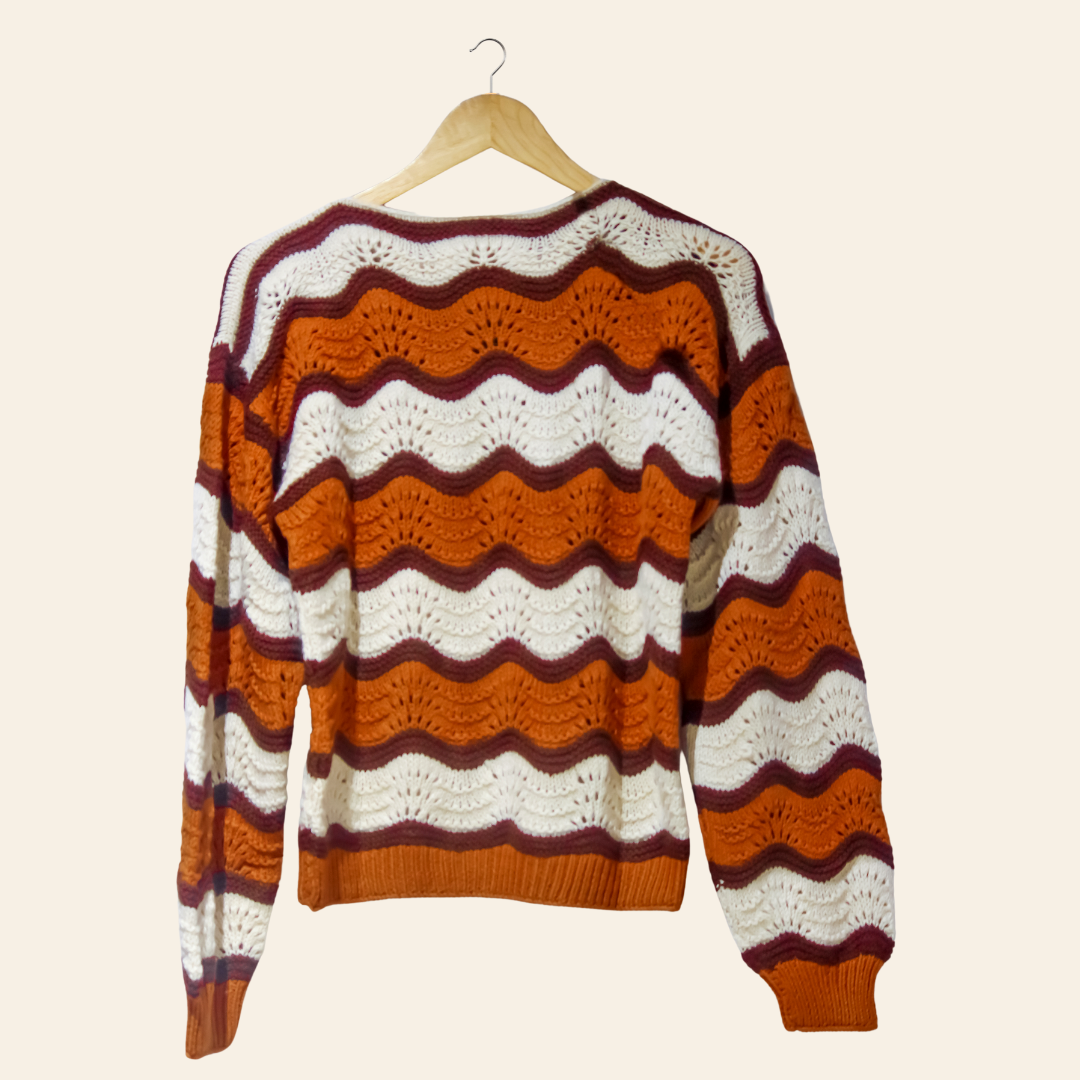 Camellia Pullover – Handknitted Stripes for Modern Women - Mojopanda Organic  Store