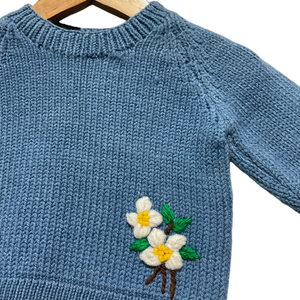 Organic Wool | Pullover | Indigo | Size-6 Month - Mojopanda Organic  Store