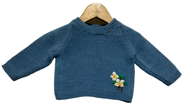 Organic Wool | Pullover | Indigo | Size-6 Month