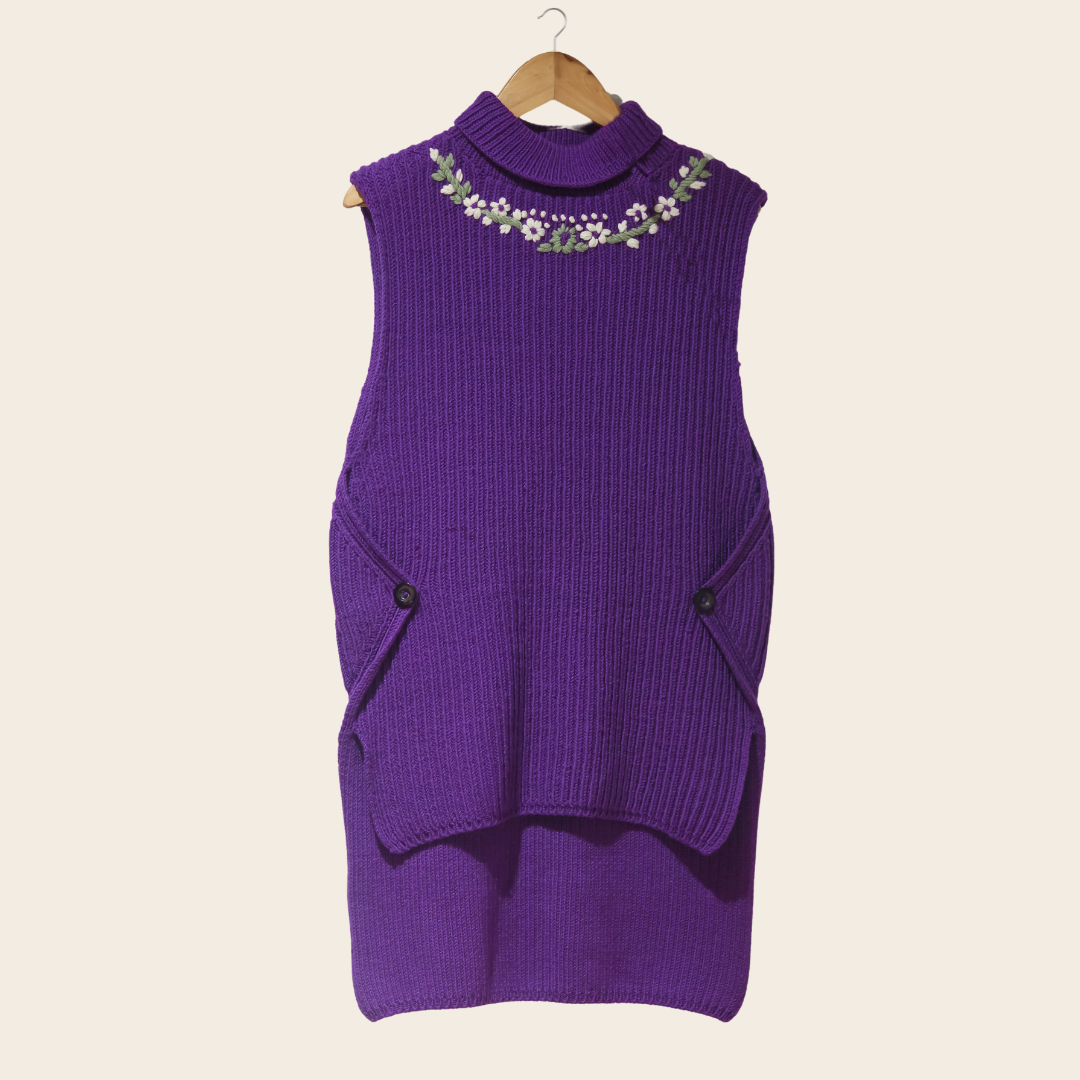 Sakura Woolen Dress – Feminine, Versatile, Handknitted Style - Mojopanda Organic  Store