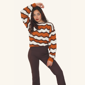 Camellia Pullover – Handknitted Stripes for Modern Women - Mojopanda Organic  Store