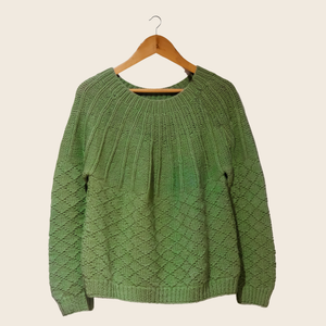 Midori Pullover – Fresh, Nature-Inspired Handknitted Wool - Mojopanda Organic  Store