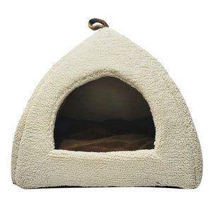 Dog Bedding | Hut Shape I Teddy Fleece  | Pet Bed - Mojopanda Organic  Store