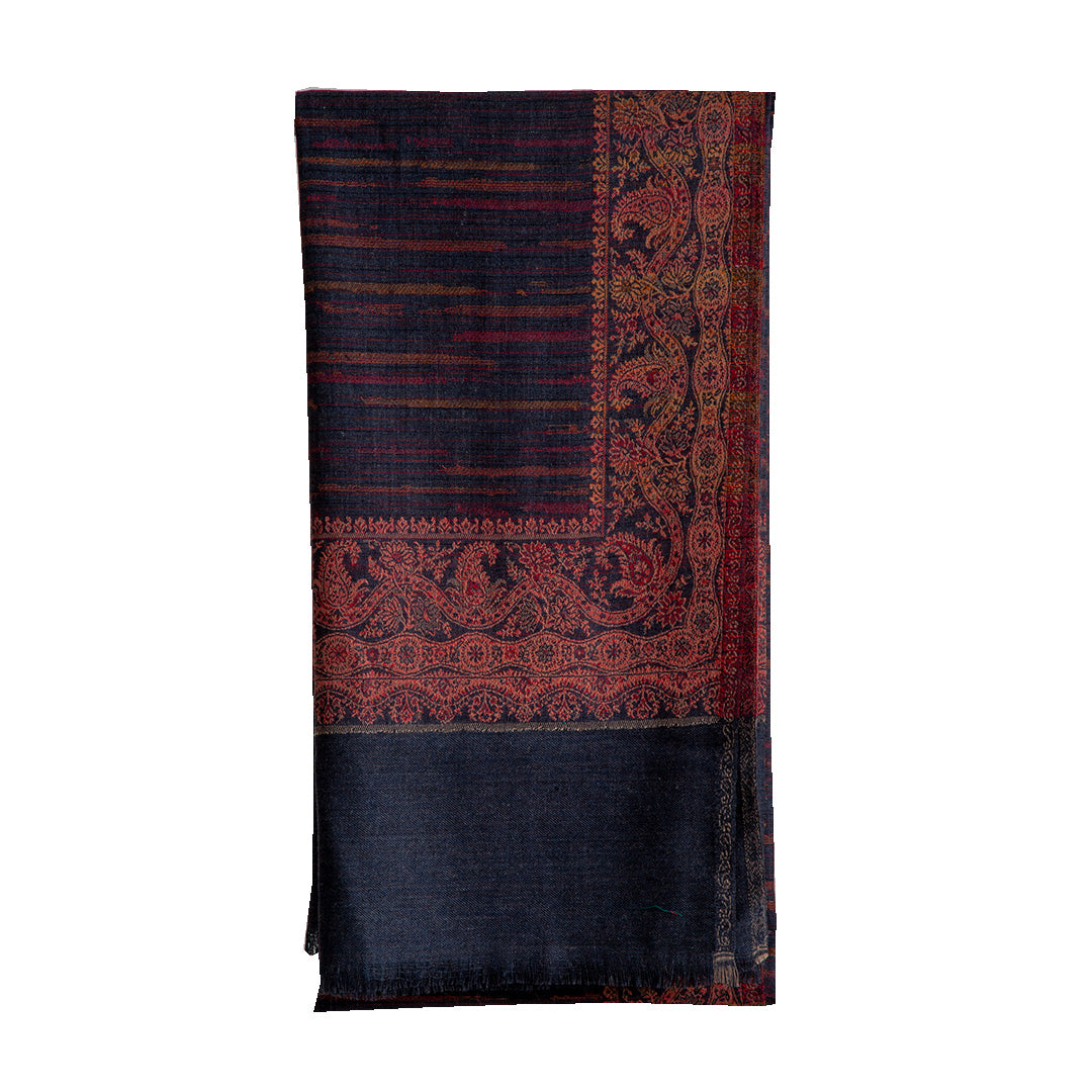 Woolen Stoles & Shawls | Black & Multi | 210x105 CM | - Mojopanda Organic  Store
