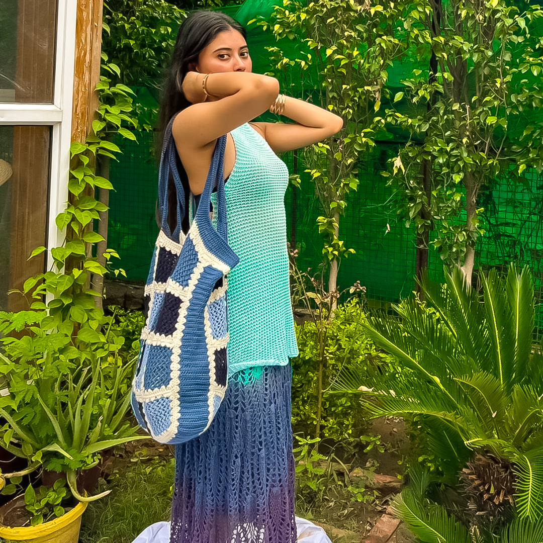 Cara Tote Bag – Handknitted Eco-Friendly Crochet Tote for Women | Timeless Design - Mojopanda Organic  Store