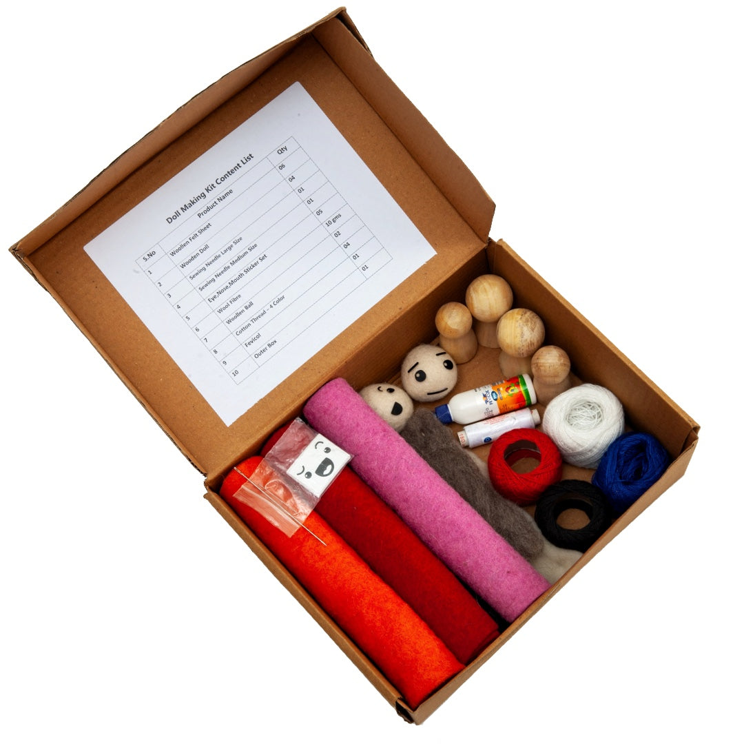 Organic Wool  |  Doll Making Kit - Mojopanda Organic  Store