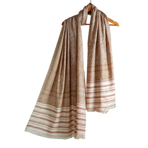 Woolen Stoles & Shawls | Beige | 100x200  CM | - Mojopanda Organic  Store