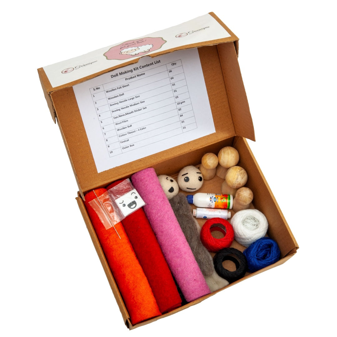 Organic Wool  |  Doll Making Kit - Mojopanda Organic  Store