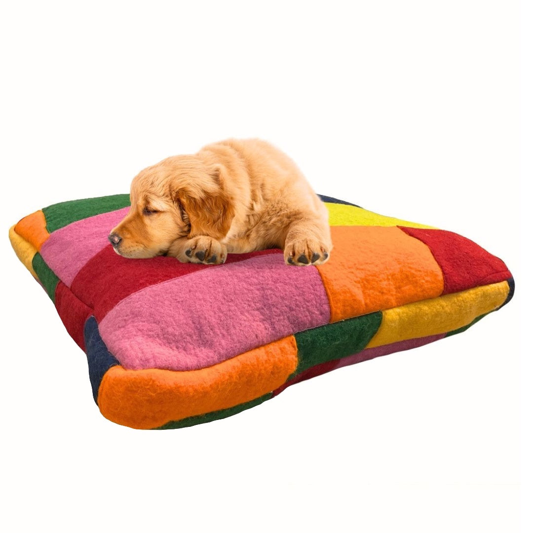 Rectangle Wool Felt Pet Bed – Sustainable Comfort for Conscious Living - Mojopanda Organic  Store
