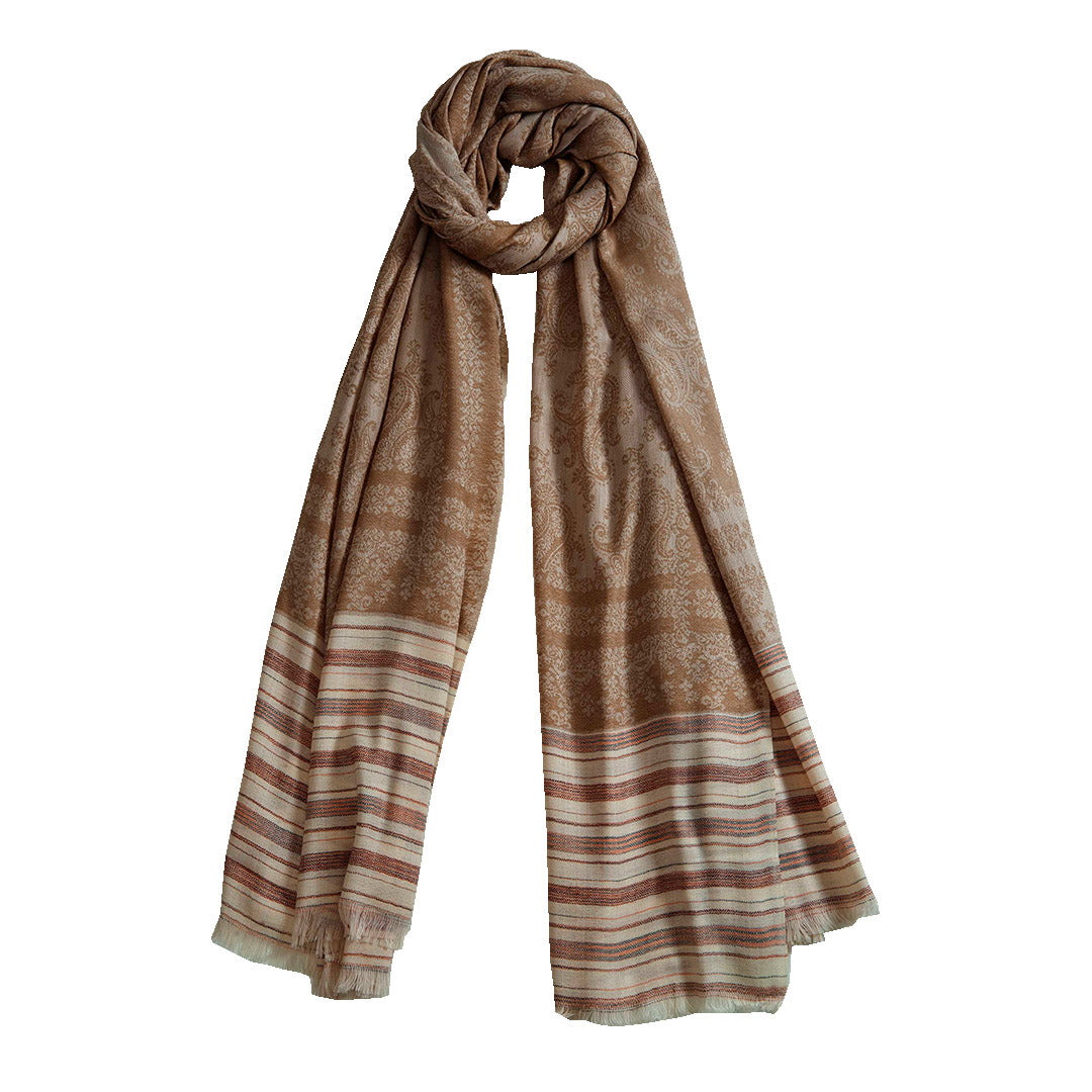 Woolen Stoles & Shawls | Beige | 100x200  CM | - Mojopanda Organic  Store