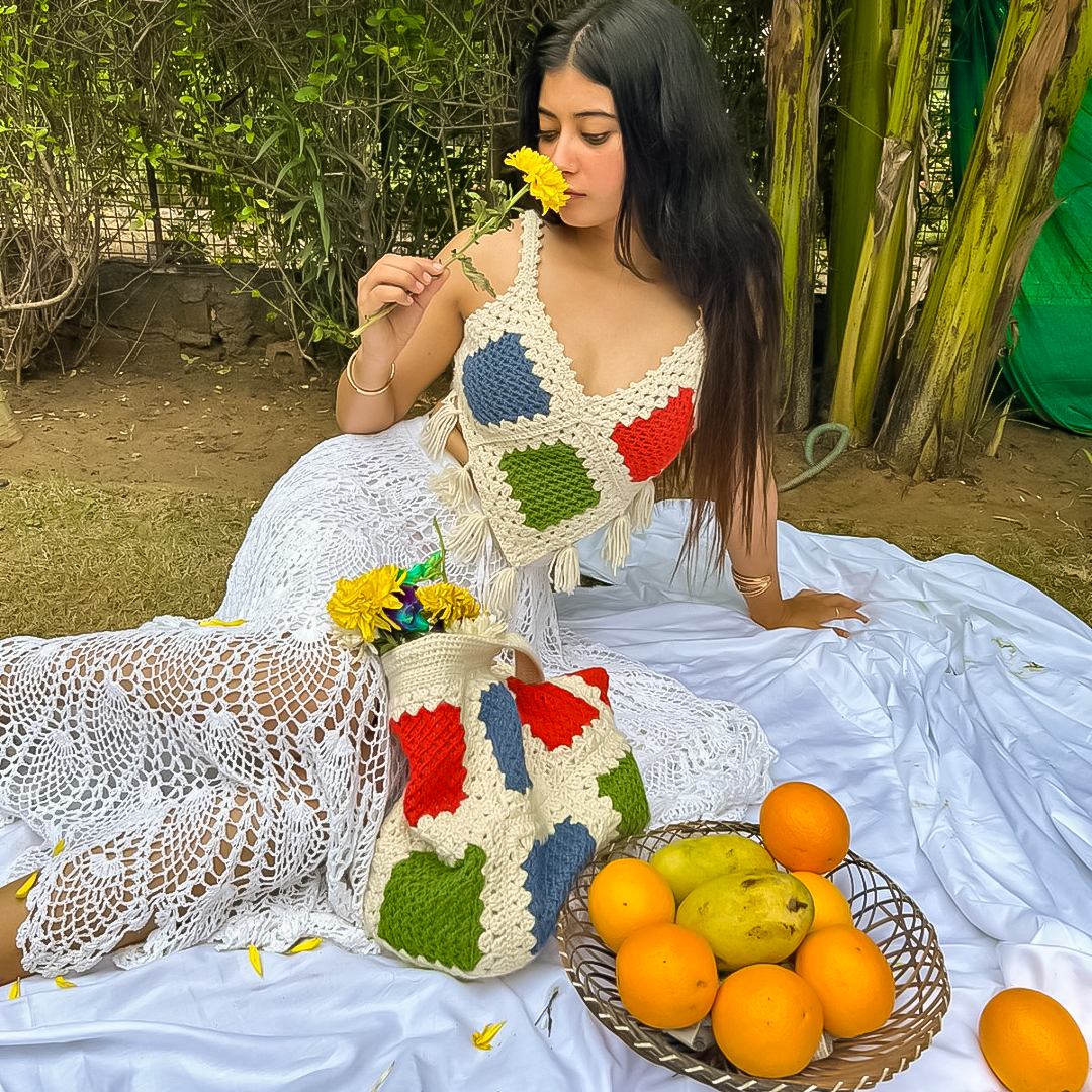 Skye Skirt – Eco-Friendly Handknitted Crochet Skirt for Women | Summer Ready - Mojopanda Organic  Store