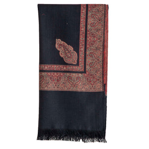 Woolen Stoles & Shawls | Black  & Multi| 100x200 CM| - Mojopanda Organic  Store